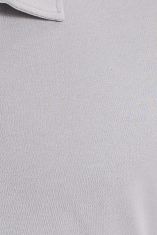 Erkek Relax Fit Rahat Kesim %100 Pamuk Yarım Fermuarlı Polo Yaka İnterlok Gri Sweatshirt