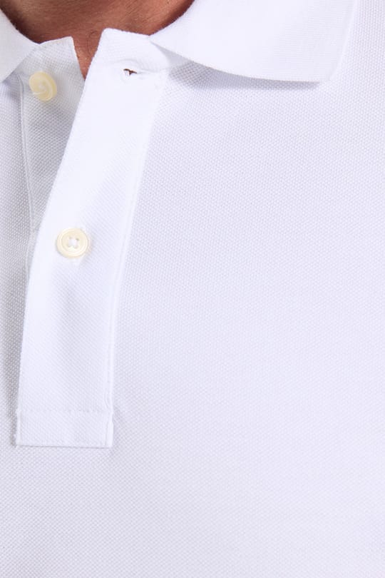 Erkek Slim Fit Dar Kesim Premium Seri %100 Pamuk Yumuşak Dokulu Merserize Beyaz Polo Yaka Tişört