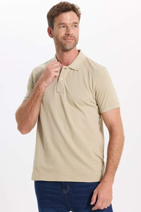 Erkek Slim Fit Dar Kesim Premium Seri %100 Pamuk Yumuşak Dokulu Merserize Gri Polo Yaka Tişört