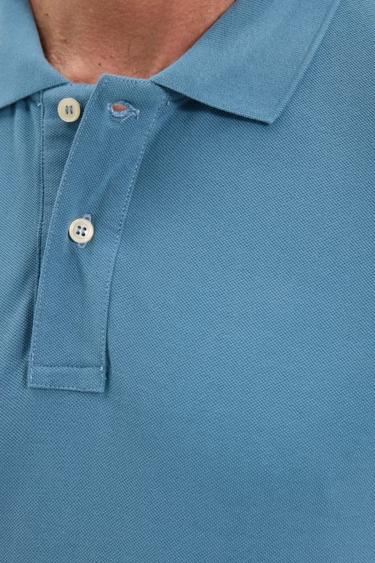 Erkek Slim Fit Dar Kesim Premium Seri %100 Pamuk Yumuşak Dokulu Merserize İndigo Polo Yaka Tişört