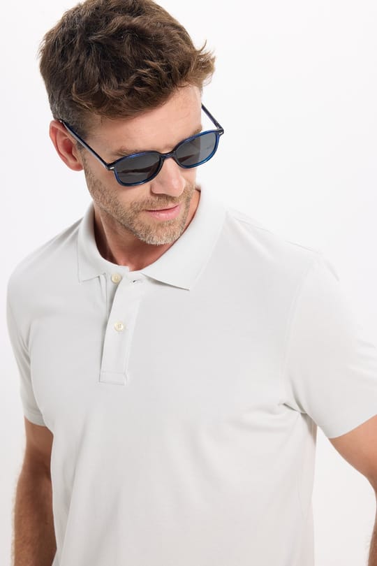 Erkek Slim Fit Dar Kesim Premium Seri %100 Pamuk Yumuşak Dokulu Merserize Bej Polo Yaka Tişört 
