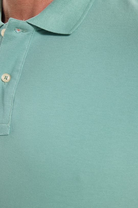 Erkek Slim Fit Dar Kesim Premium Seri %100 Pamuk Yumuşak Dokulu Merserize Yeşil Polo Yaka Tişört 