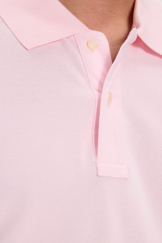Erkek Slim Fit Dar Kesim Premium Seri %100 Pamuk Yumuşak Dokulu Merserize Pembe Polo Yaka Tişört 