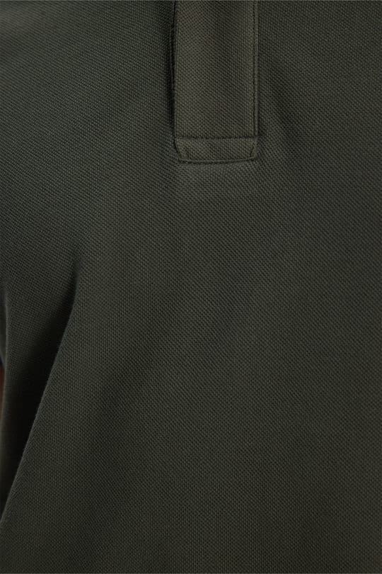 Erkek Slim Fit Dar Kesim %100 Pamuk Kısa Kollu Polo Yaka Yeşil Tişört