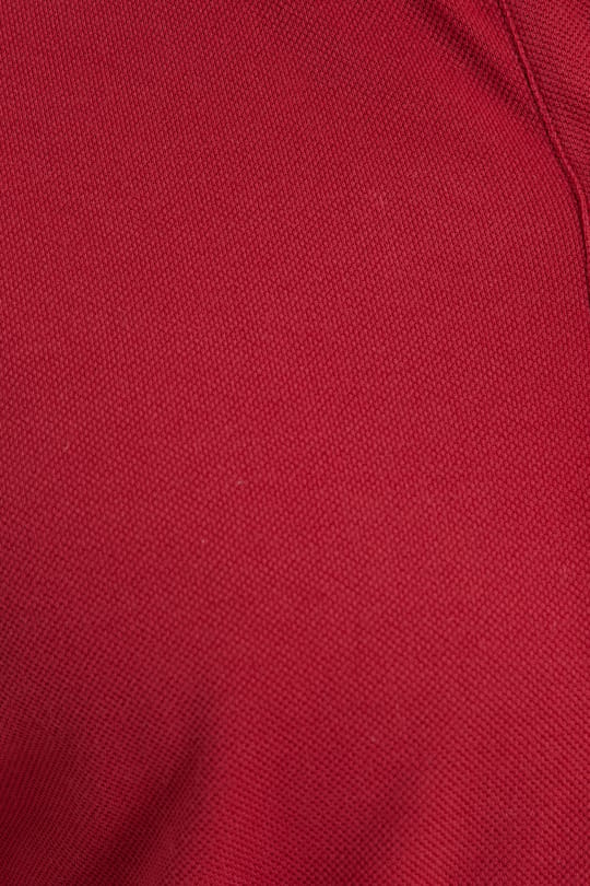 Erkek Slim Fit Dar Kesim %100 Pamuk Kısa Kollu Polo Yaka Kırmızı Tişört