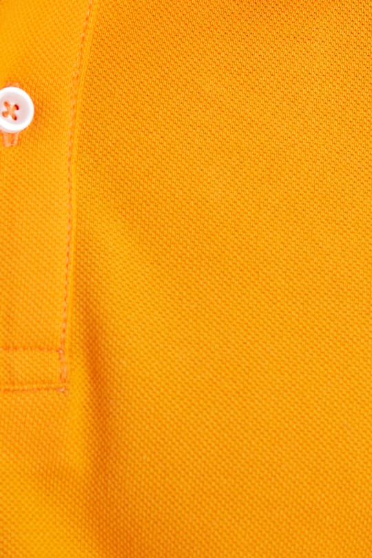 Erkek Slim Fit Dar Kesim %100 Pamuk Kısa Kollu Polo Yaka Turuncu Tişört