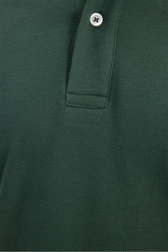 Erkek Slim Fit Dar Kesim %100 Pamuk Kısa Kollu Polo Yaka Haki Tişört