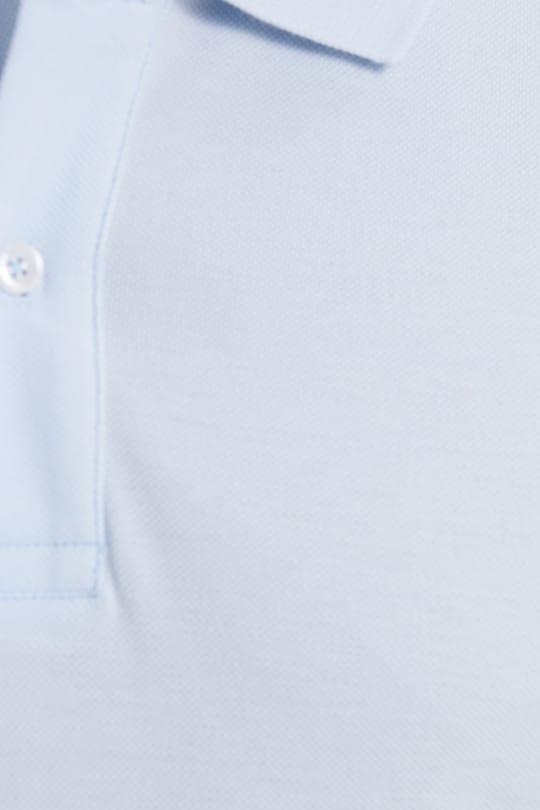 Erkek Slim Fit Dar Kesim %100 Pamuk Kısa Kollu Polo Yaka Turkuaz Tişört