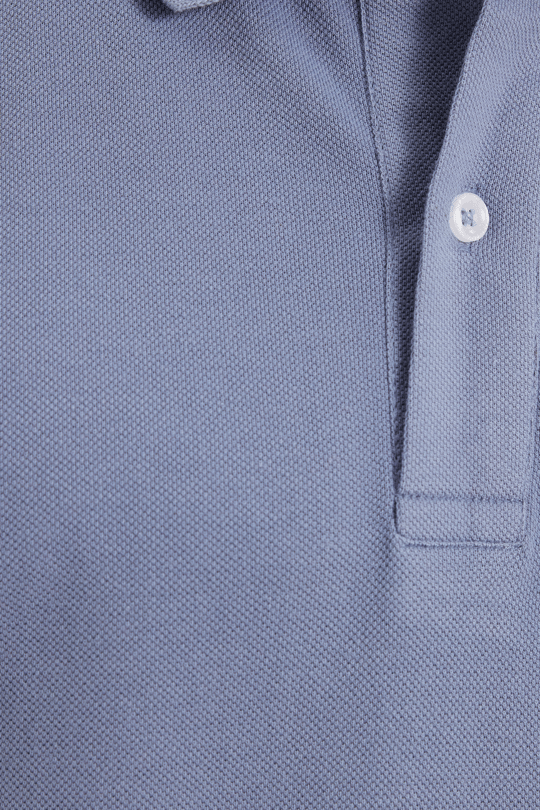 Erkek Slim Fit Dar Kesim %100 Pamuk Kısa Kollu Polo Yaka Gri Tişört