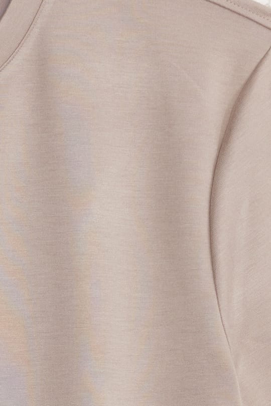 Erkek Regular Fit Rahat Kesim Ekstra Soft Modal Kumaş Bisiklet Yaka Kısa Kollu Bej Tişört