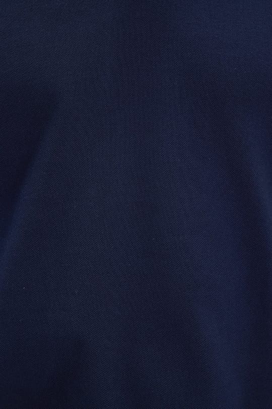 Erkek Slim Fit Dar Kesim %100 Pamuklu Çizgili Detaylı V Yaka Lacivert Polo Yaka Tişört