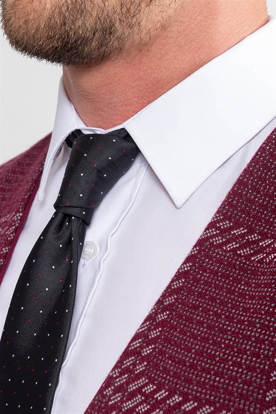Erkek Slim Fit Dar Kesim Bordo Yelek