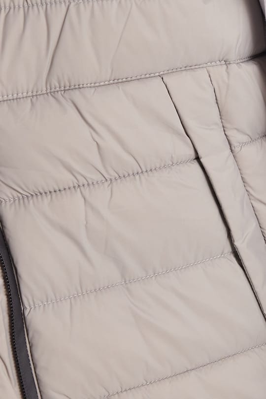 Erkek Relax Fit Rahat Kesim Kapüşonlu Çift Cepli Gri Şişme Yelek
