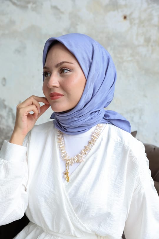 Eskiz Kazayağı Eşarp Leylak