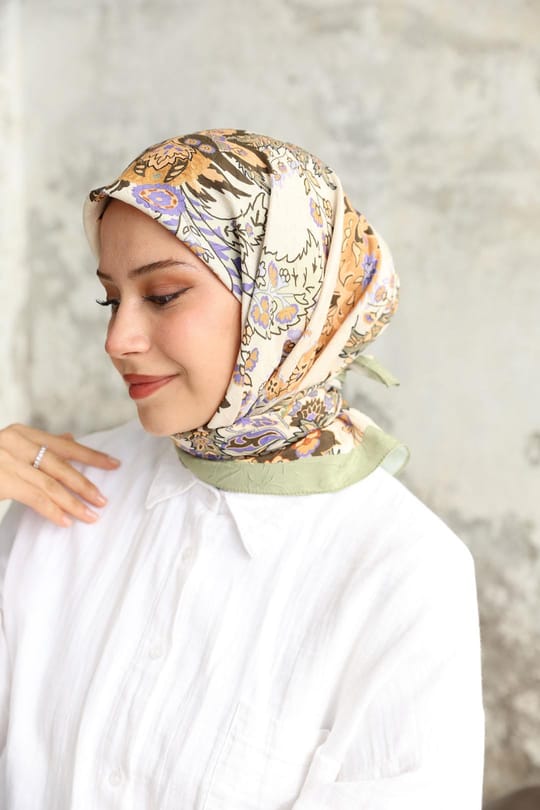 Etro Desen Bambu Kraş Eşarp Adaçayı