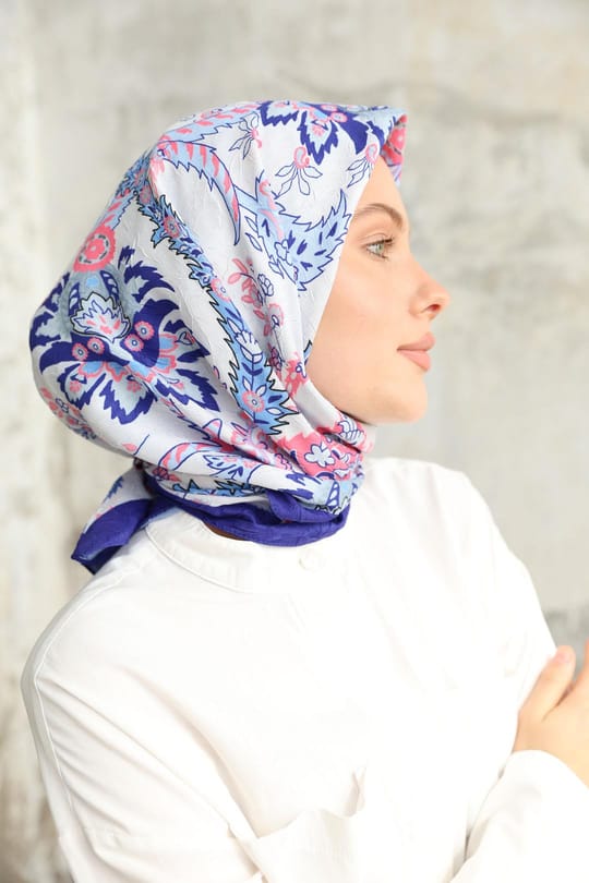 Etro Desen Bambu Kraş Eşarp Eflatun