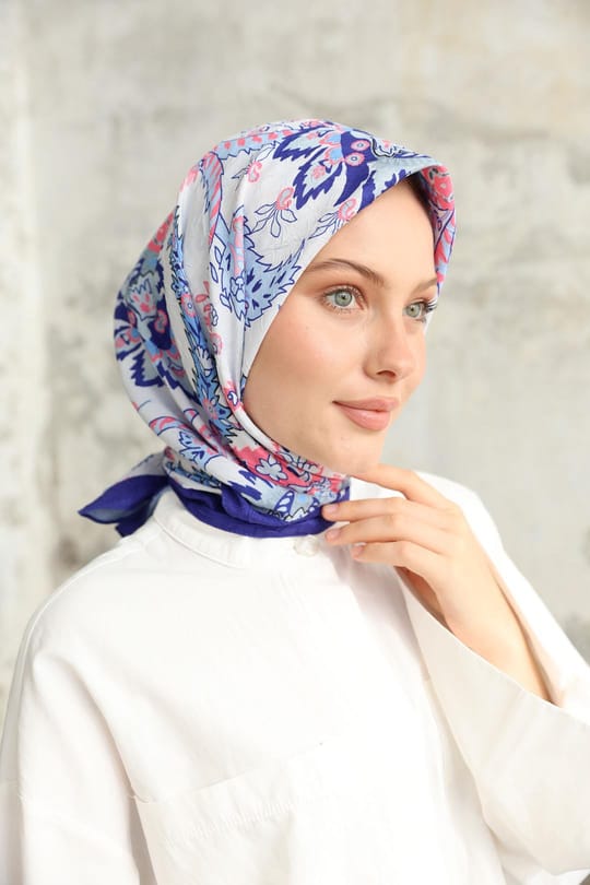 Etro Desen Bambu Kraş Eşarp Eflatun