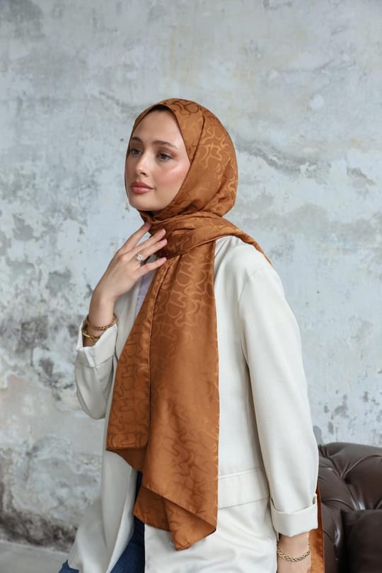 Kazayağı Jakar Şal Karamel