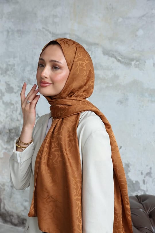 Kazayağı Jakar Şal Karamel