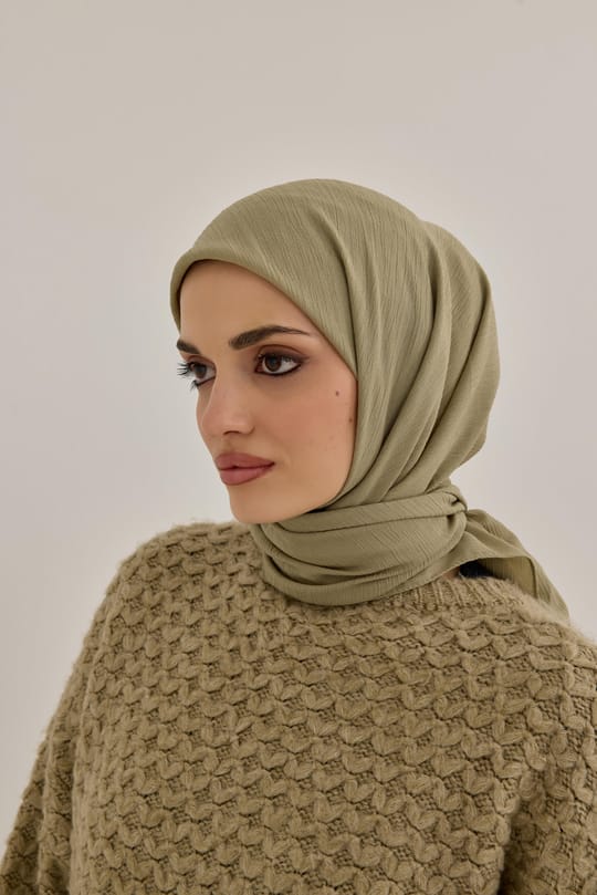 Soft Krinkıl Eşarp Çağla Yeşili