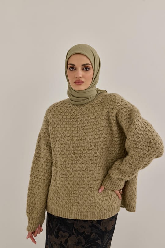 Soft Krinkıl Eşarp Çağla Yeşili