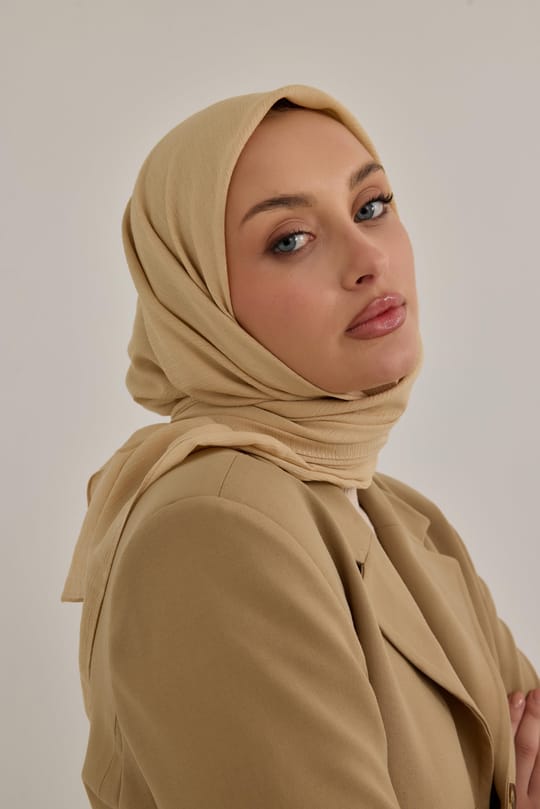 Soft Krinkıl Eşarp Kum Beji