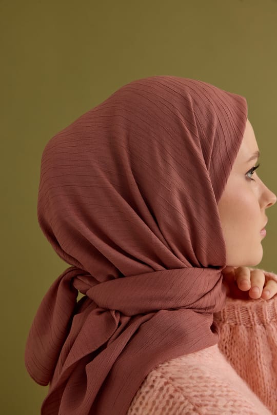 Soft Krinkıl Eşarp Rose