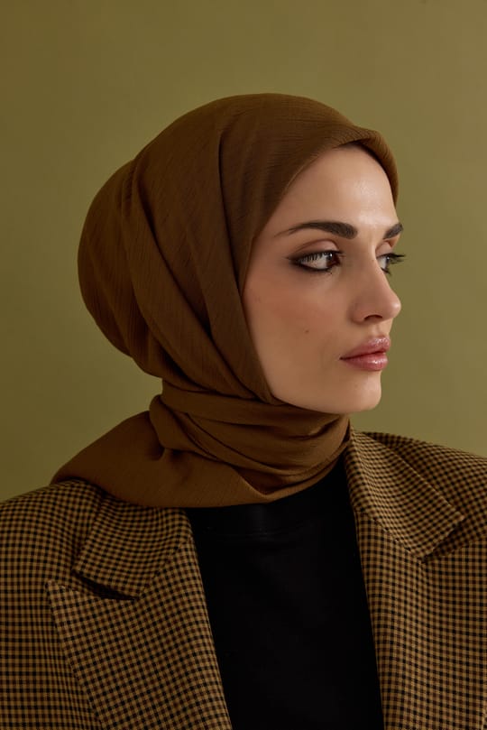 Soft Krinkıl Eşarp Safran