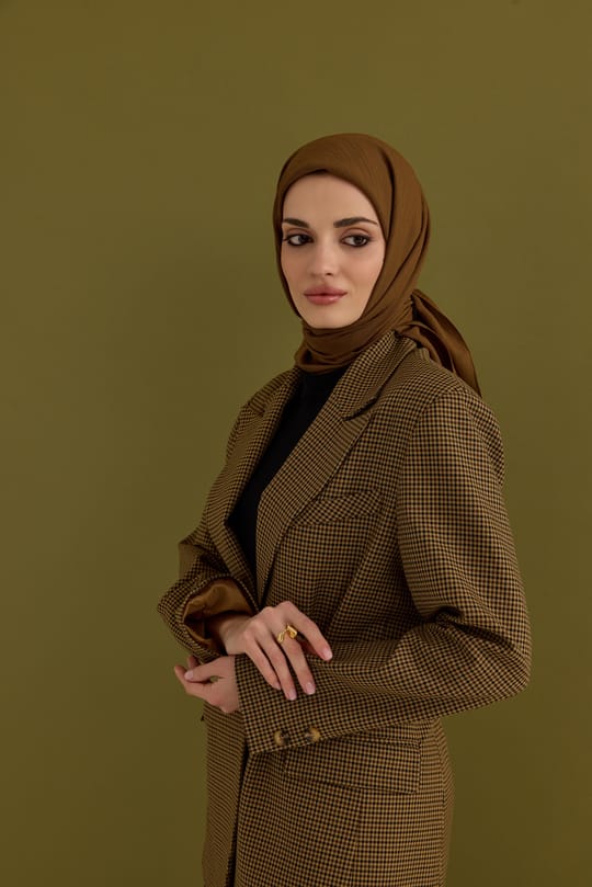 Soft Krinkıl Eşarp Safran