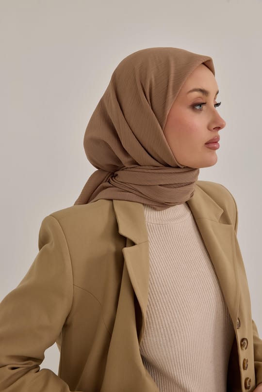 Soft Krinkıl Eşarp Vizon