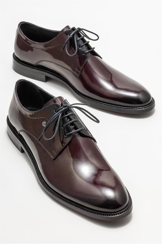 Bordo Deri Erkek Klasik Ayakkabı Satın Al! SZABI-176 Fiyatı | Elle Shoes