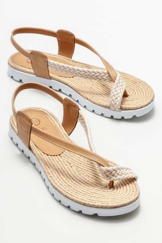 Naturel Kadın Parmakarası Sandalet Satın Al! JONA-2-231 Fiyatı | Elle Shoes