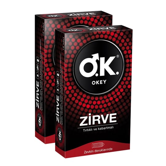 Okey Zirve Prezervatif 10'lu x 2 Paket | sislon.com
