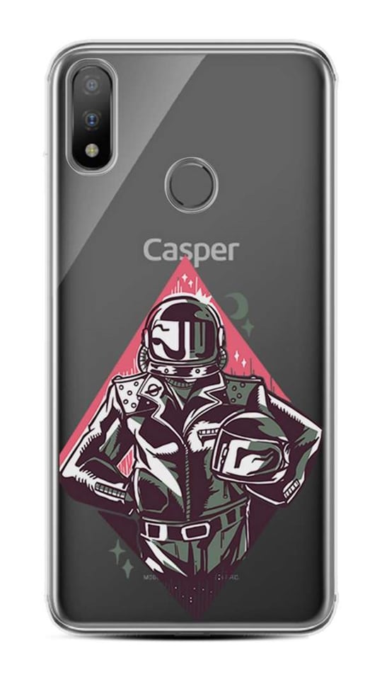 Casper Via A3 Plus Desenli Silikon Resimli Kapak Space Biker Kılıf |  Ücretsiz Kargo