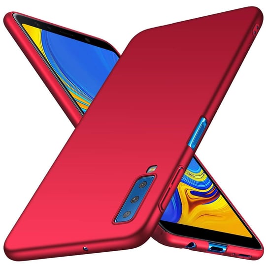 Samsung Galaxy A7 2018 İnce Mat Esnek Kırmızı Silikon Kılıf | Ücretsiz Kargo