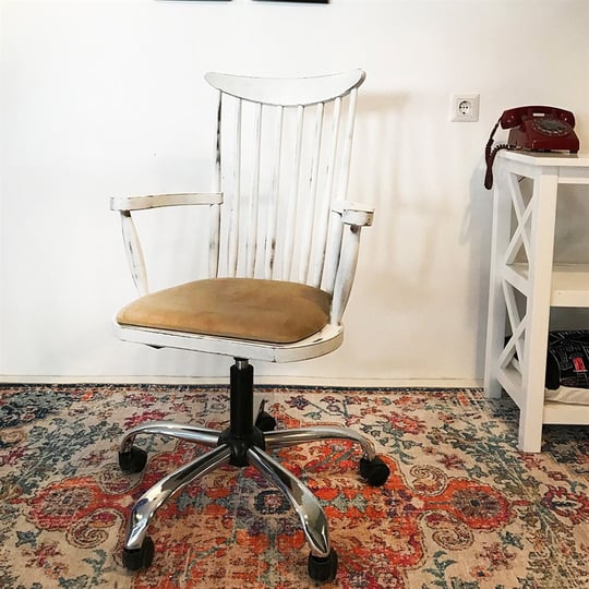Karen Çalışma Sandalyesi Beyaz | WOODENBEND