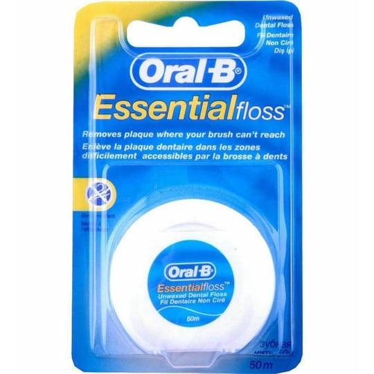 Oral-B Diş İpi 50 M Essential Floss Unwaxed | Ehersey.com