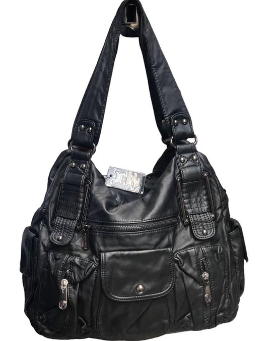 CHARO GARCIA. Genuine Premium Italian Leather. Small Crossbody Bag/Clutch  with Adjustable Strap for Women.