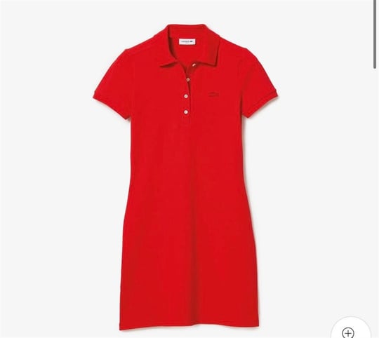 Timsah logolu kırmızı elbise