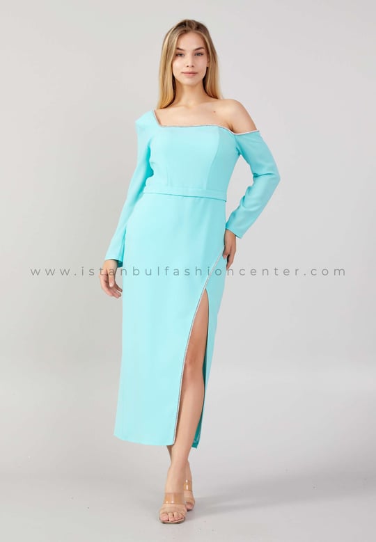 The allure of the evening dress: The blue evening gown is from