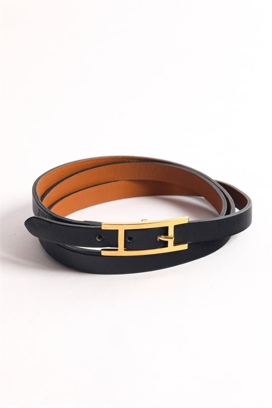 Monogram leather bracelet Louis Vuitton Brown in Leather - 25600311