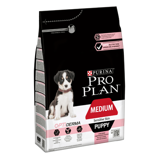 Pro Plan Puppy Medium Sensitive Skin Somonlu Orta Irk Yavru Köpek Maması 3  kg