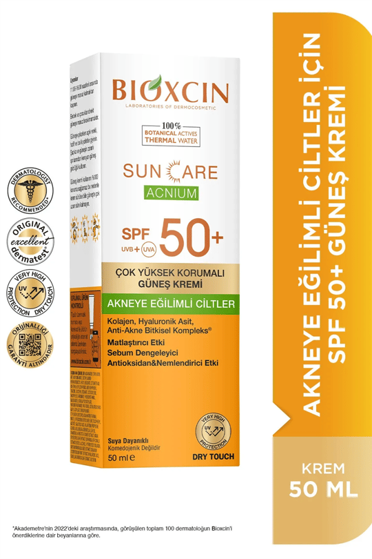 Bioxcin Sun Care Acnium Krem SPF50 50 ml Fiyatları VitaminSAN