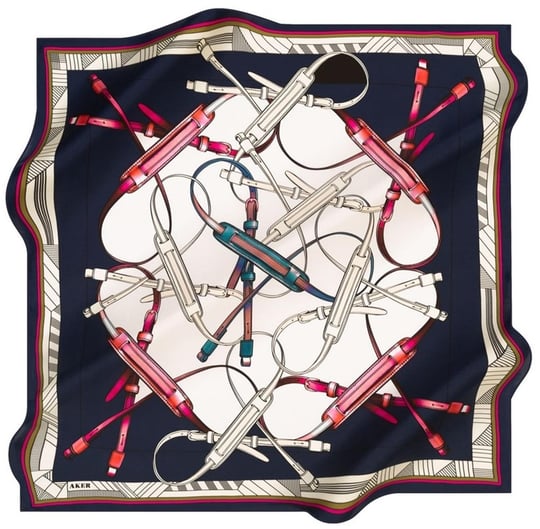 Aker Monogram Classic Silk Scarf