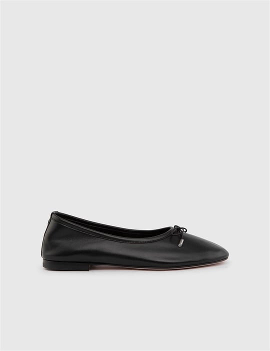 Luke - Black Patent Leather Ballet Flats