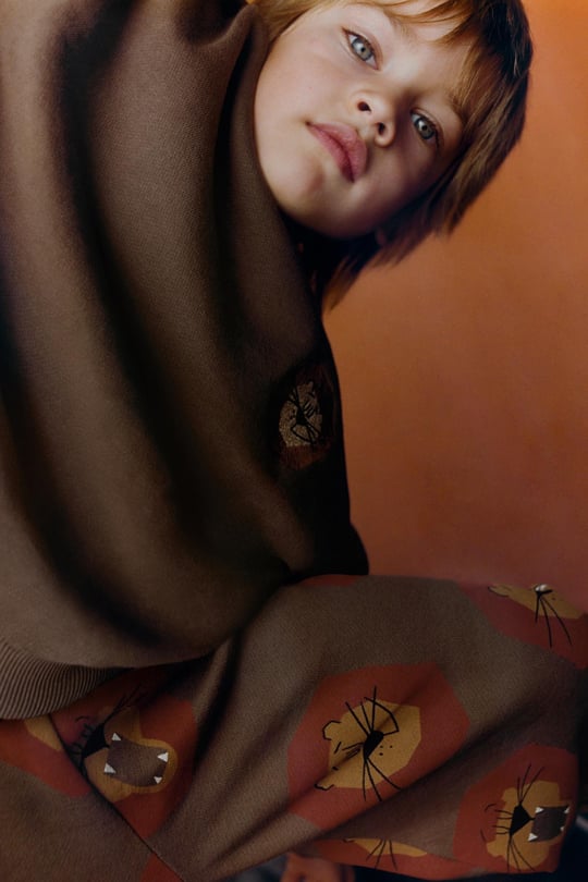 Aslan Desenli Kahverengi Sweatshirt ve Eşofman Takımı – görsel 2