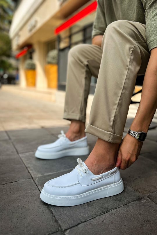 Dante Canvas Casual Shoes in White