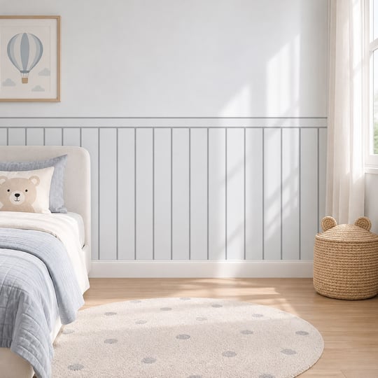 Panel-AçıkGriAçık Gri Panel Desenli Kendinden Yapışkanlı Folyo (50x120 cm)