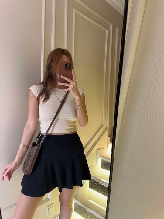 Siyah Sporcu Şort Etek