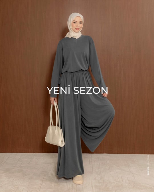 Pantolonlu Füme Oysho Kumaş Takım